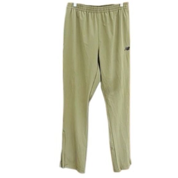 New Balance olive green elastic waistband drawstring side zip athletic pants M - Picture 1 of 7